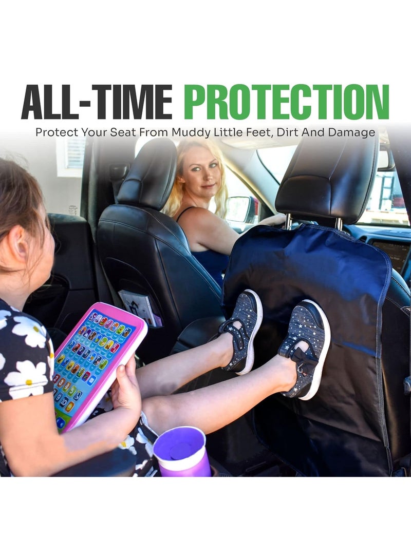 YelaJoy Car Kick Mats Back Seat Protector, Set of 2 X-Large Seat Back Cover for Kids, Made with Thick Waterproof Material to Fully Protect Backseat from Dirt, Mud and Scuffs Marks, Fits Most Cars - Image 2